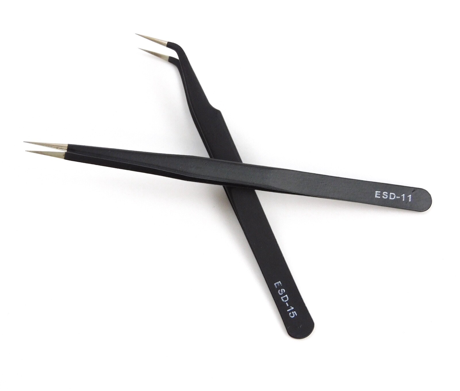 Nail Art Rhinestones Eyelashes Extension Straight & Curved Tweezers