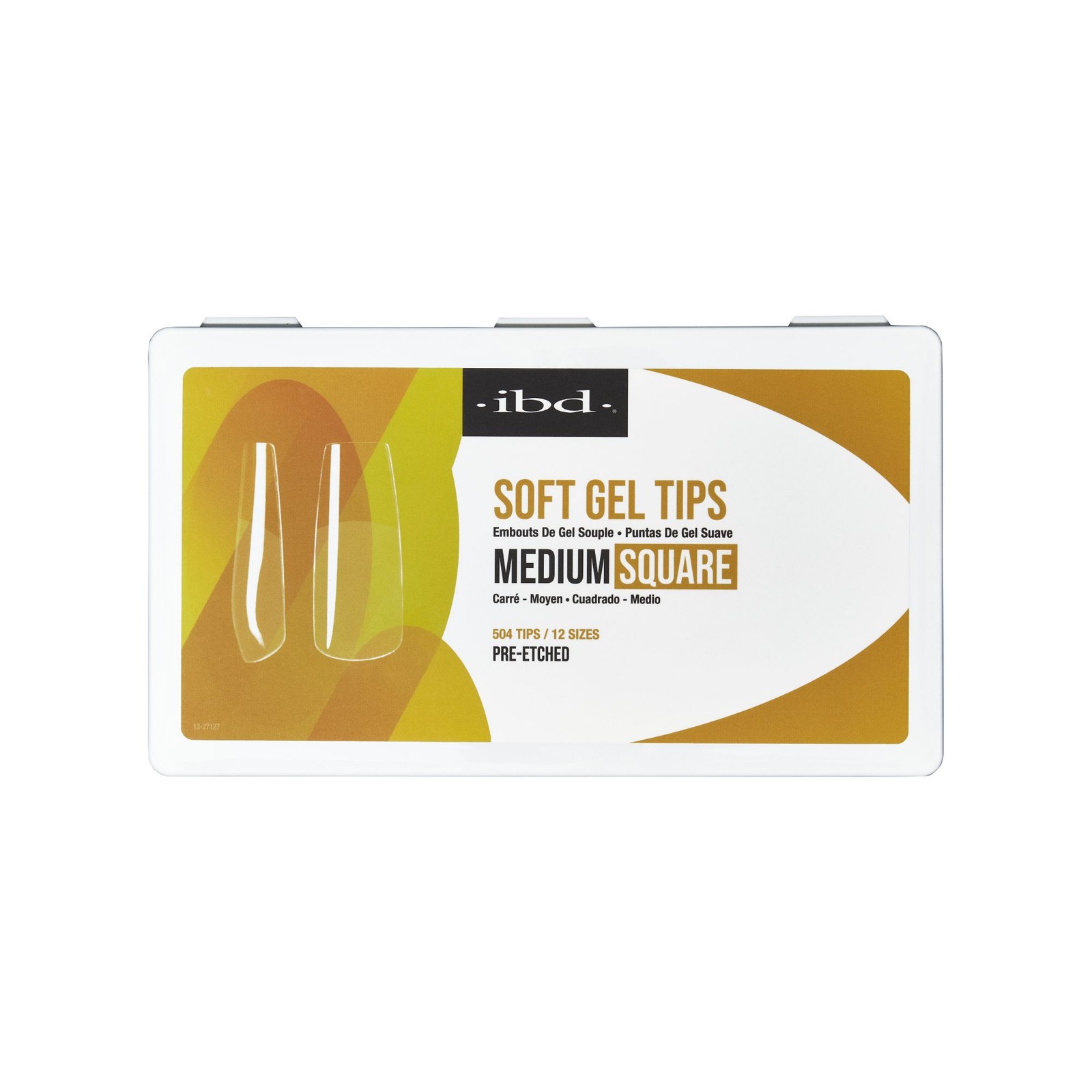 IBD Clear Soft Gel Tips – Medium Square, 504 ct.