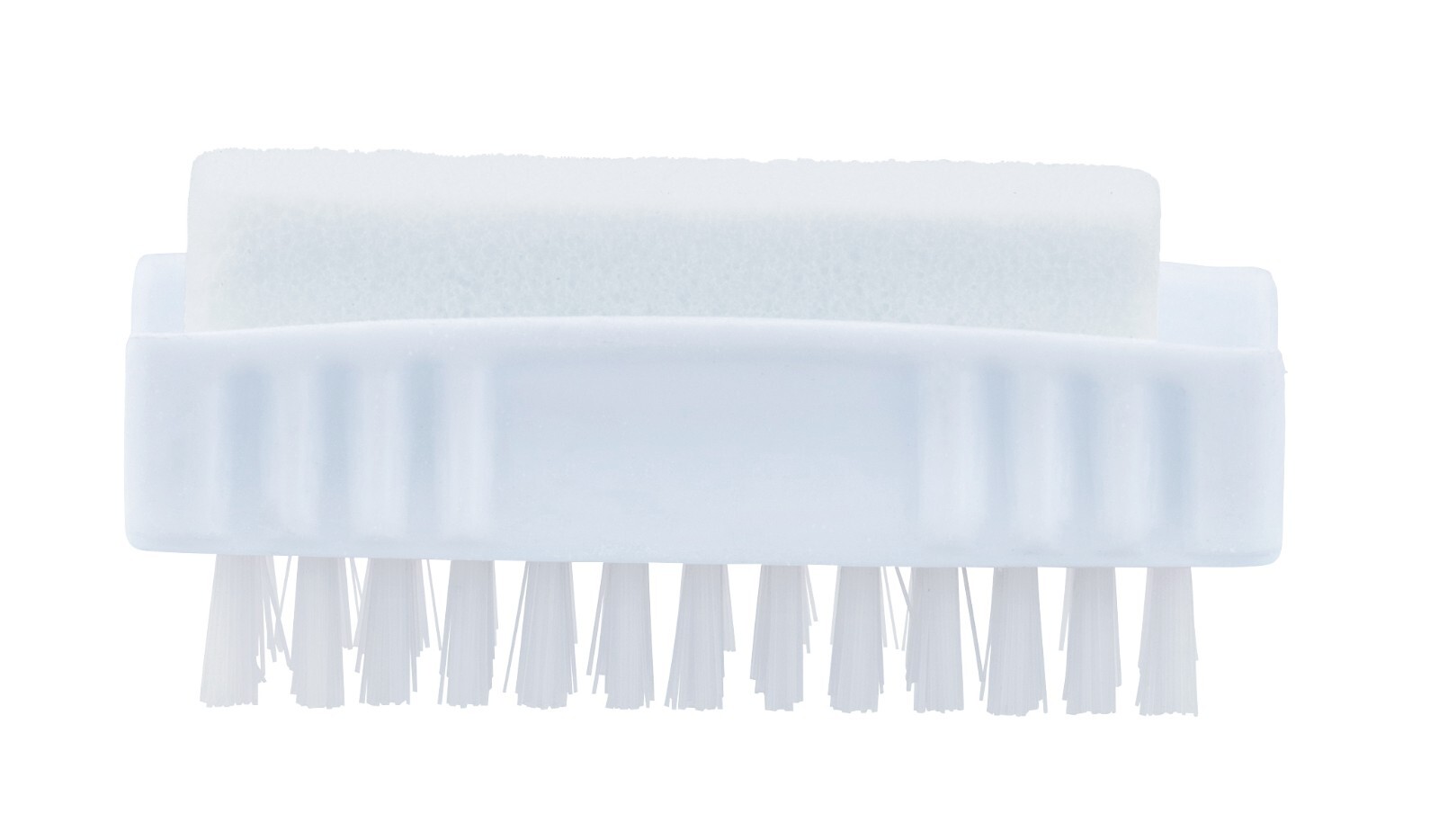 Superio White Pumice Stone Brush and Nail Brush, Dual Side, Stiff Bristles