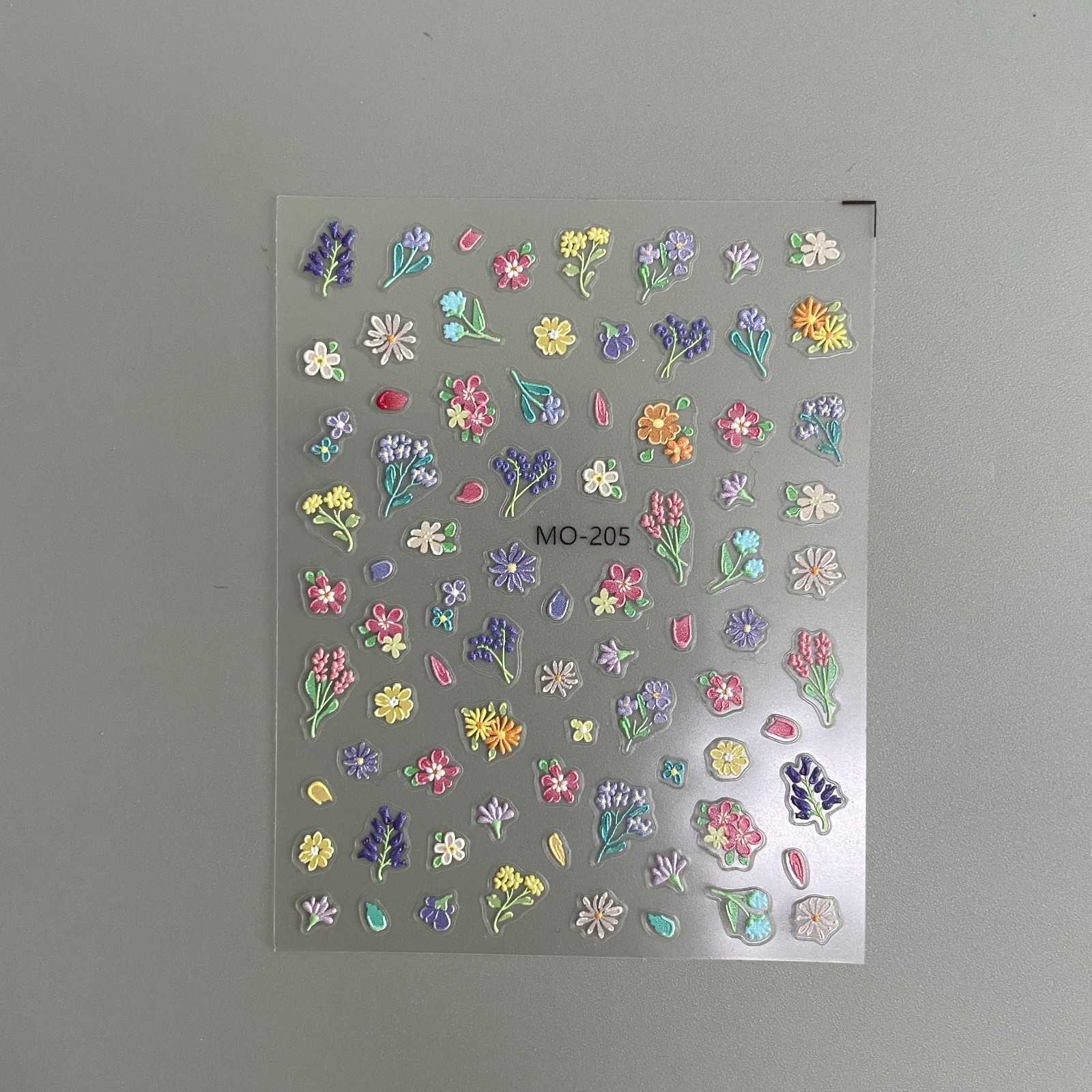 wavemoon Nail Art Stickers, Self-Adhesive Floral 5D Embossed Nail Art Stickers