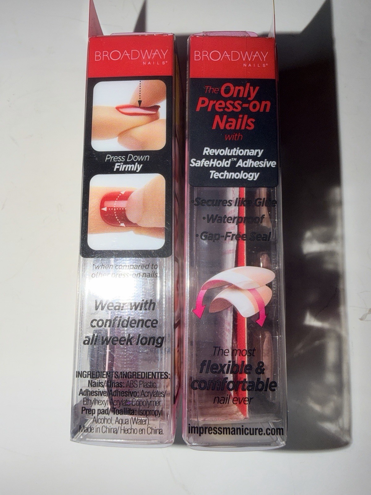 Impress Broadway Nails Short Manicure Press on 2 Box Sets Charms Waterproof New