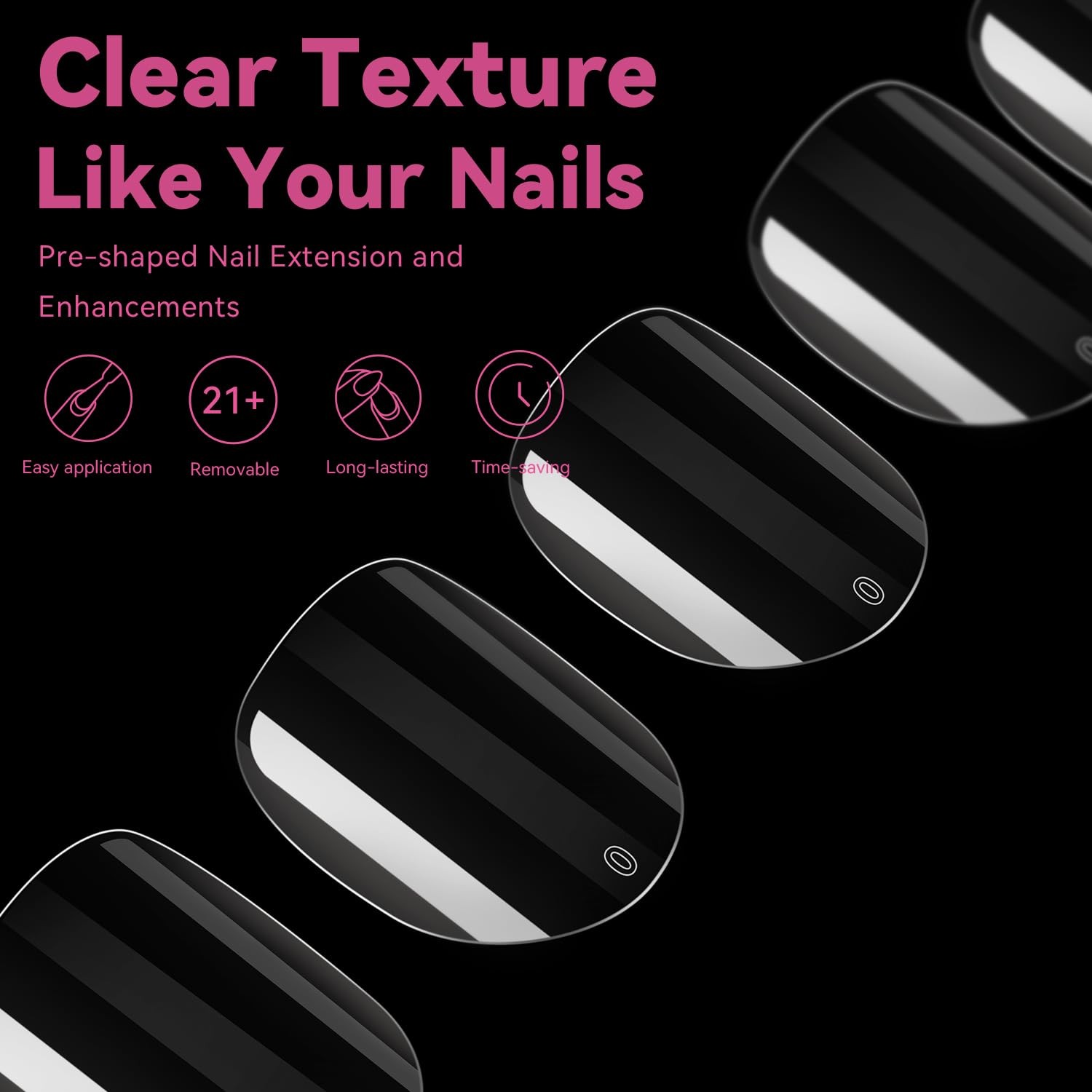 UNA GELLA Short Oval Gel Nail Tips 360pcs 15 Sizes Almond Press On