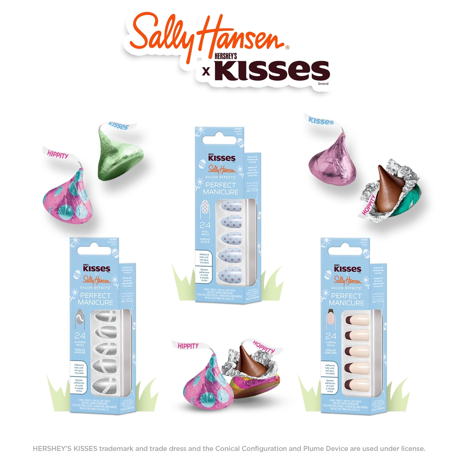 Sally Hansen Salon Effects Perfect Manicure, #OV203 Sweeter World, 24 Oval Nails