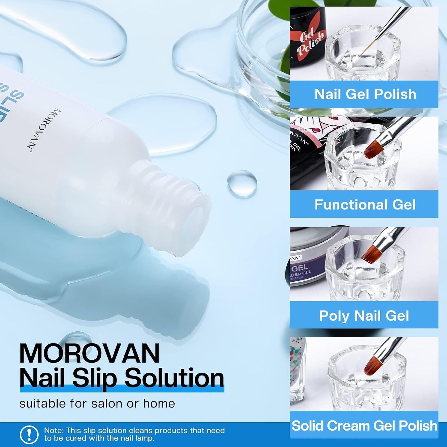 Odorless 2.5 OZ Nail Slip Solution Kit: 100 Dual Forms for Perfect Extensions