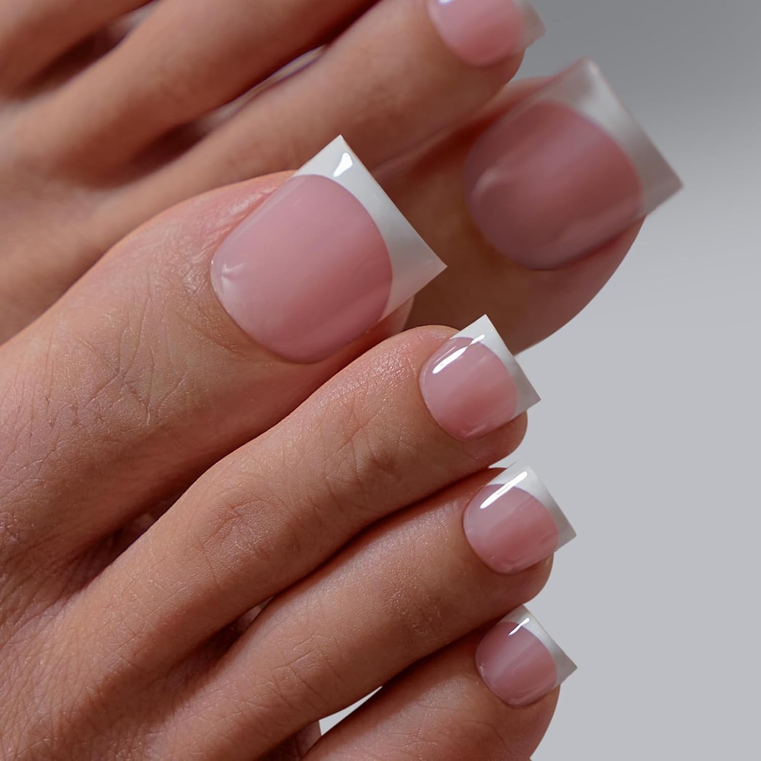 BTArtboxnails XCOATTIPS Press On Toenails, S-L, Pink, 150ct