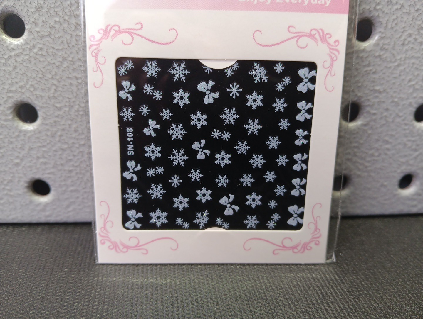 Snowflake Nail Stickers, Christmas 3D Self-Adhesive Nail Art Decals Snow (bn)