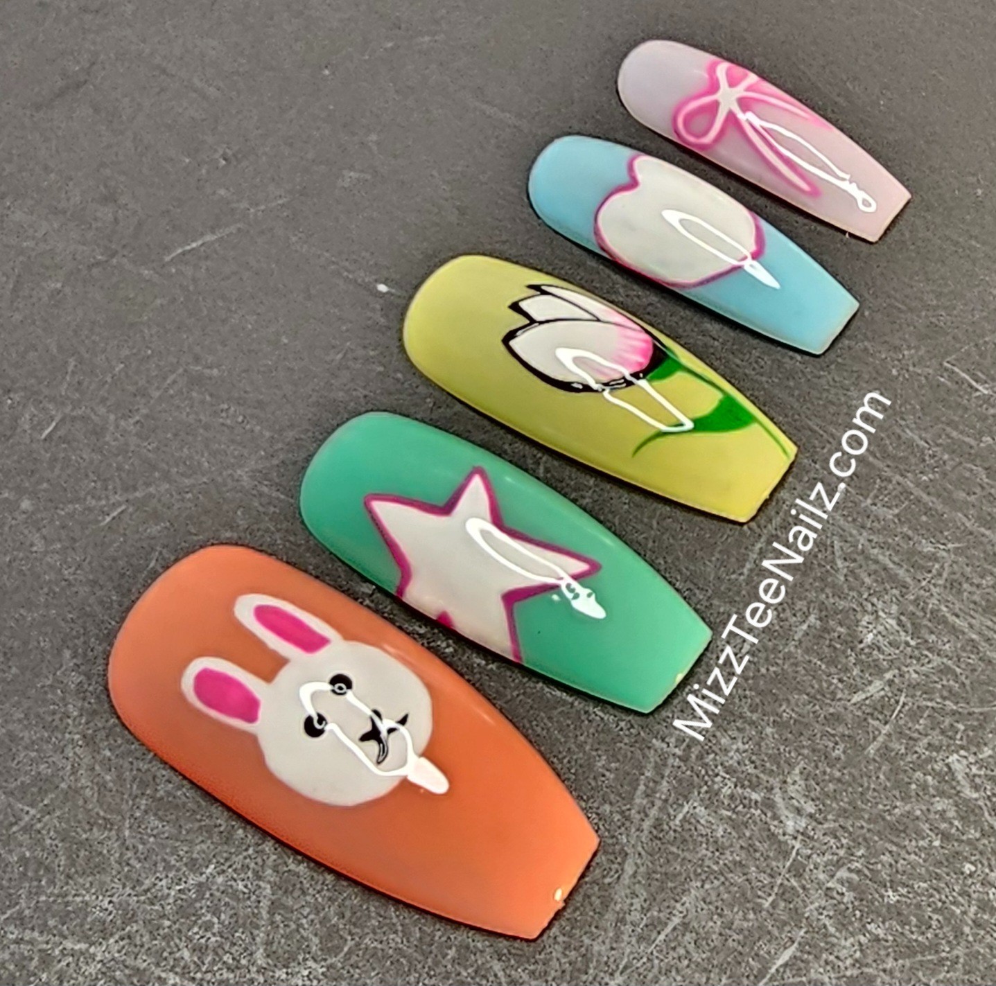 Press-On Nail Set #54: 2000’s Spring