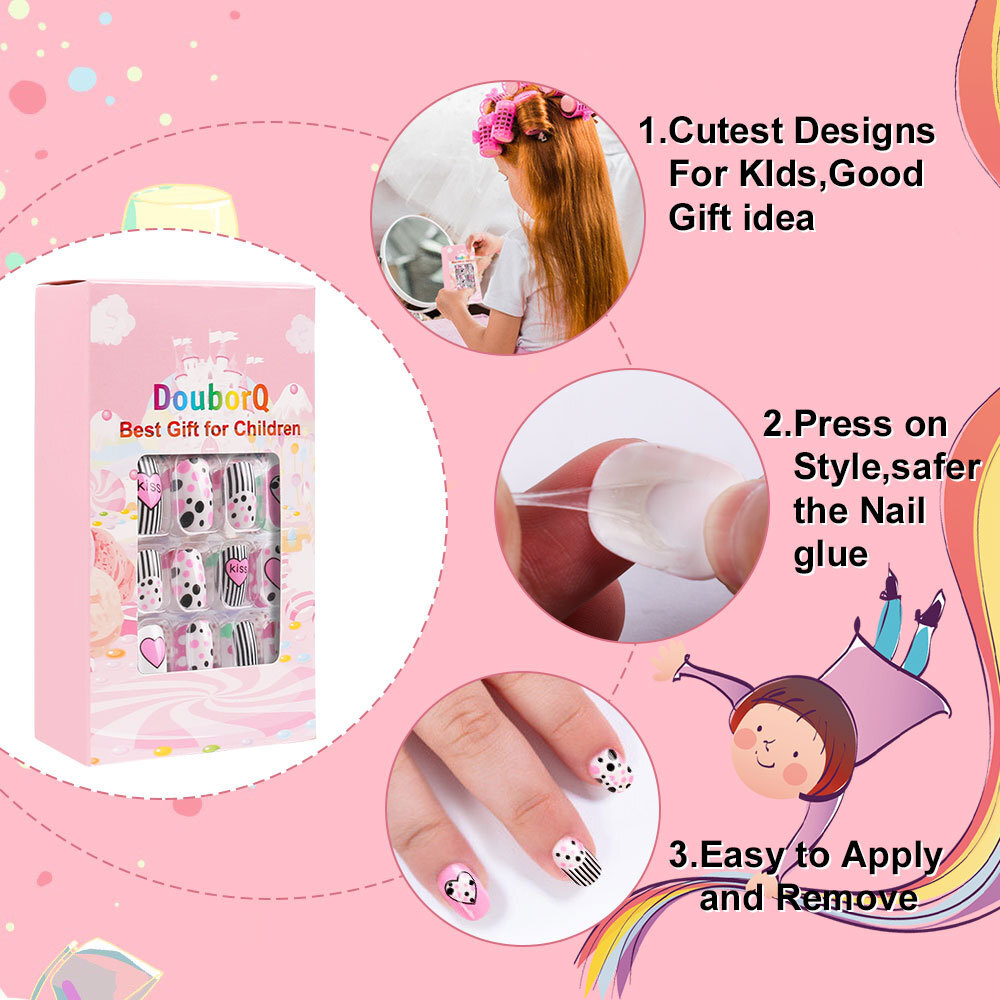 120Pcs/Set Children’s Lovely Nail Enhancement Set Best Gifts For Kids