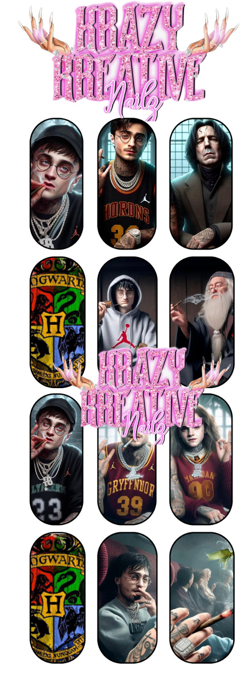 HARRY POTTER WATERSLIDE NAIL DECALS