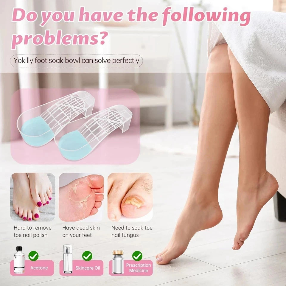 Toe Nail Soaking Bowl, 2 PCS Toenails Soak off Bowl, Shoe Design Foot Bath Soak