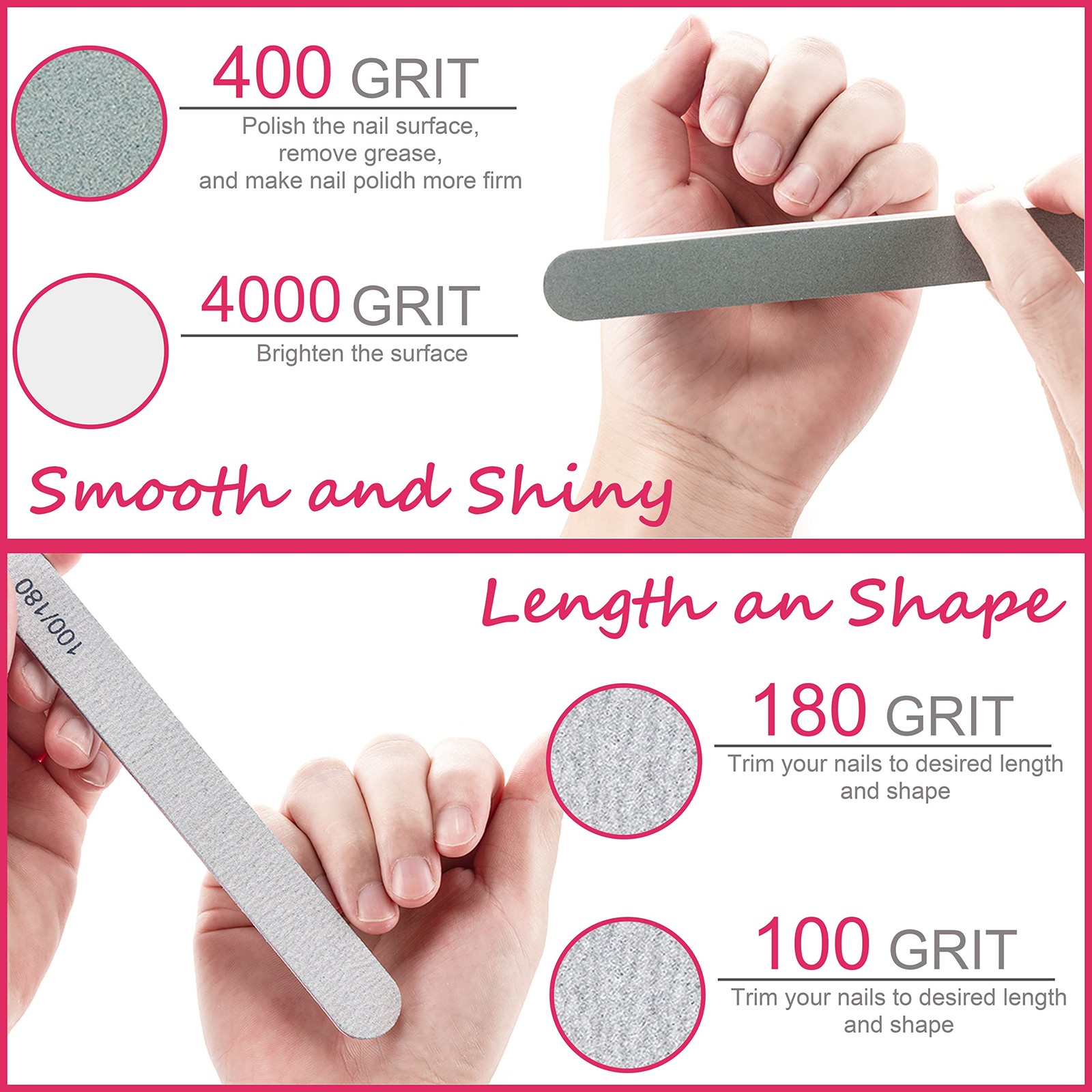 Gel Polish Remover Tools Kit – 10 Clips, 400 Lint-Free Wipes, Files Clear
