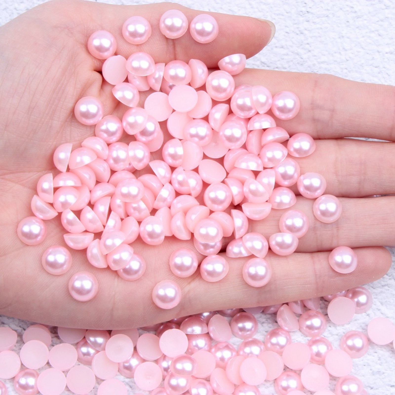 10,000 pcs Acrylic Tiny Half Pearl Flatback Round Bead 1.5mm Nail Art Tips