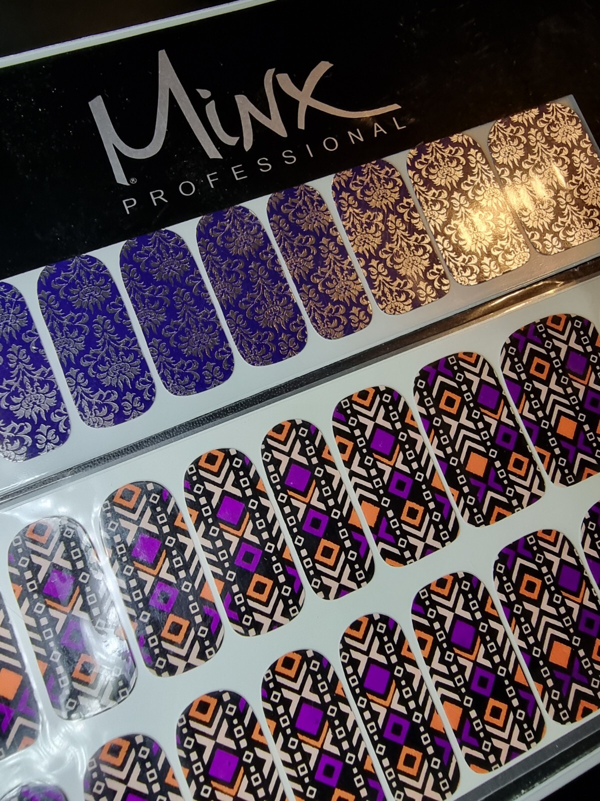 Minx Nail Foils Bundle Flowers Patterned Polka Dots Silver B&W Bright New