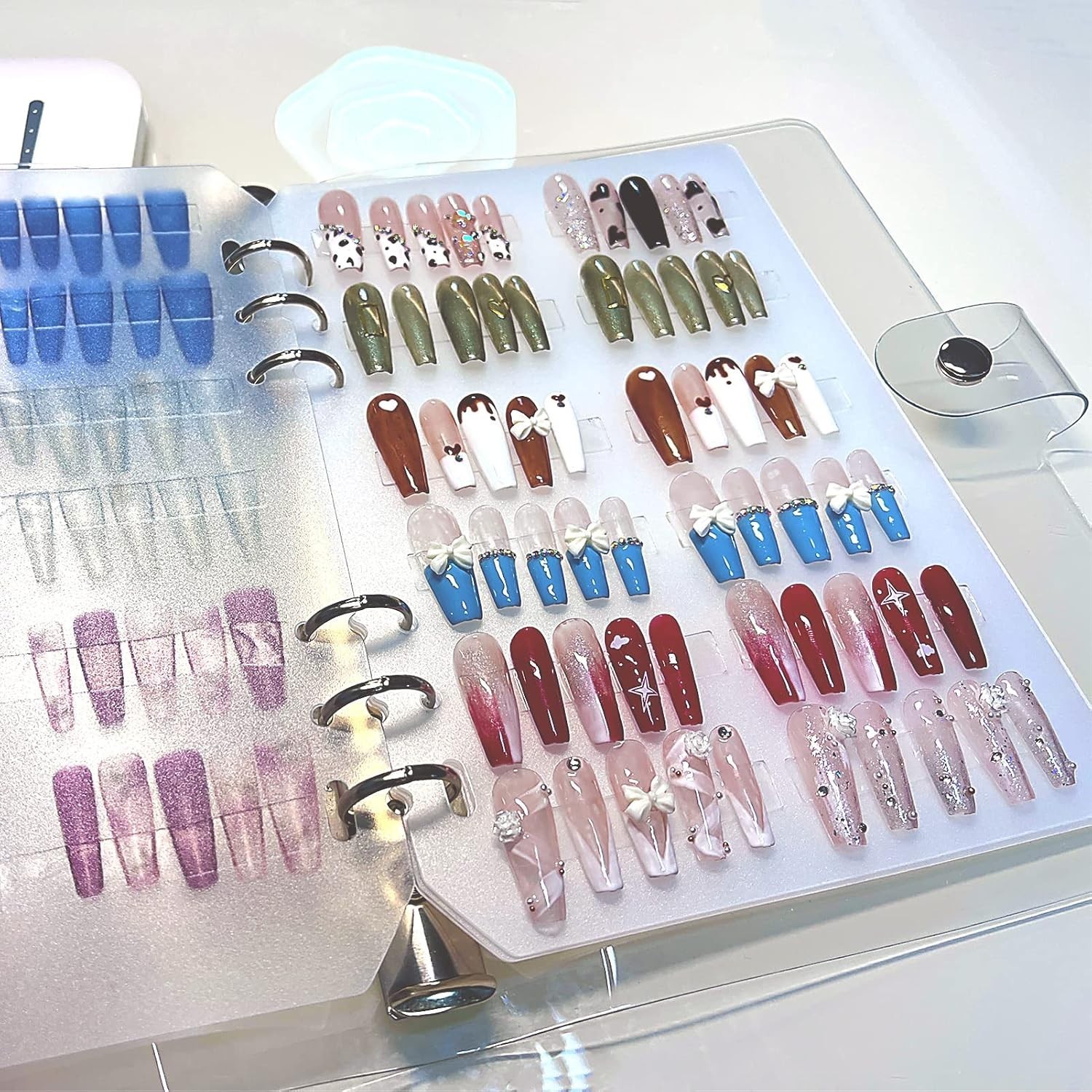 Press On Nail Organizer 10 PCS Clear Empty Press On Nail Storage Press On Nai…