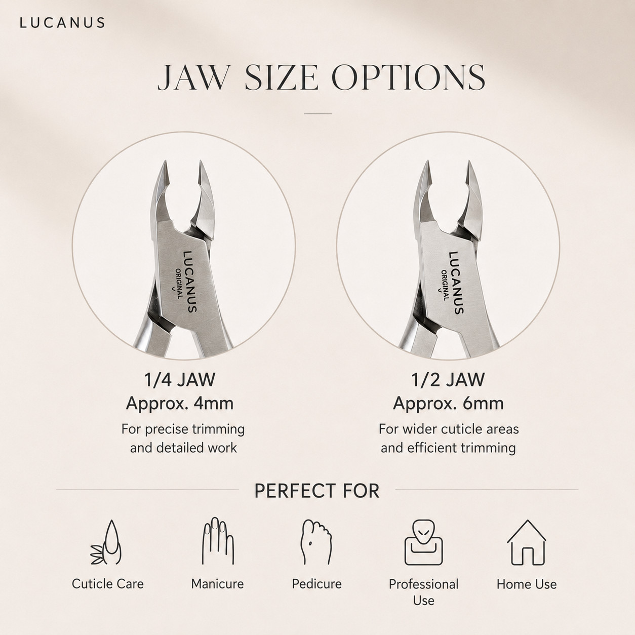LUCANUS Original Cuticle Nipper Professional Precision Nail Care Tool K-Beauty