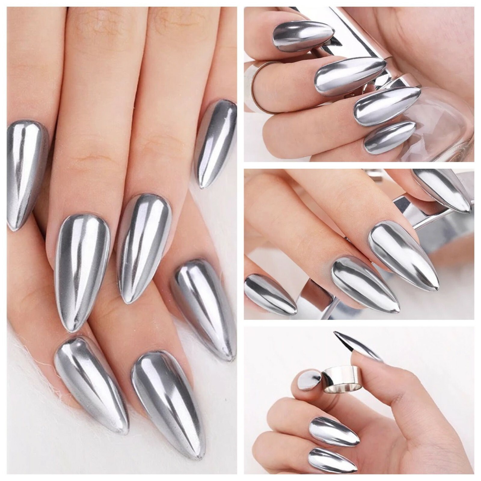 Unicorn Aurora Mirror Nail Chrome Powder Different Sizes Rainbow 1 2 & 3 gram UK