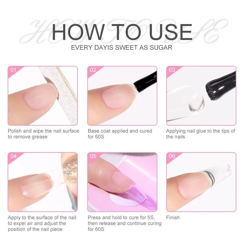 LIMEGIRL 7.5ml Nail Tips Glue Gel UV Strong Bond False Nail Manicure Gel