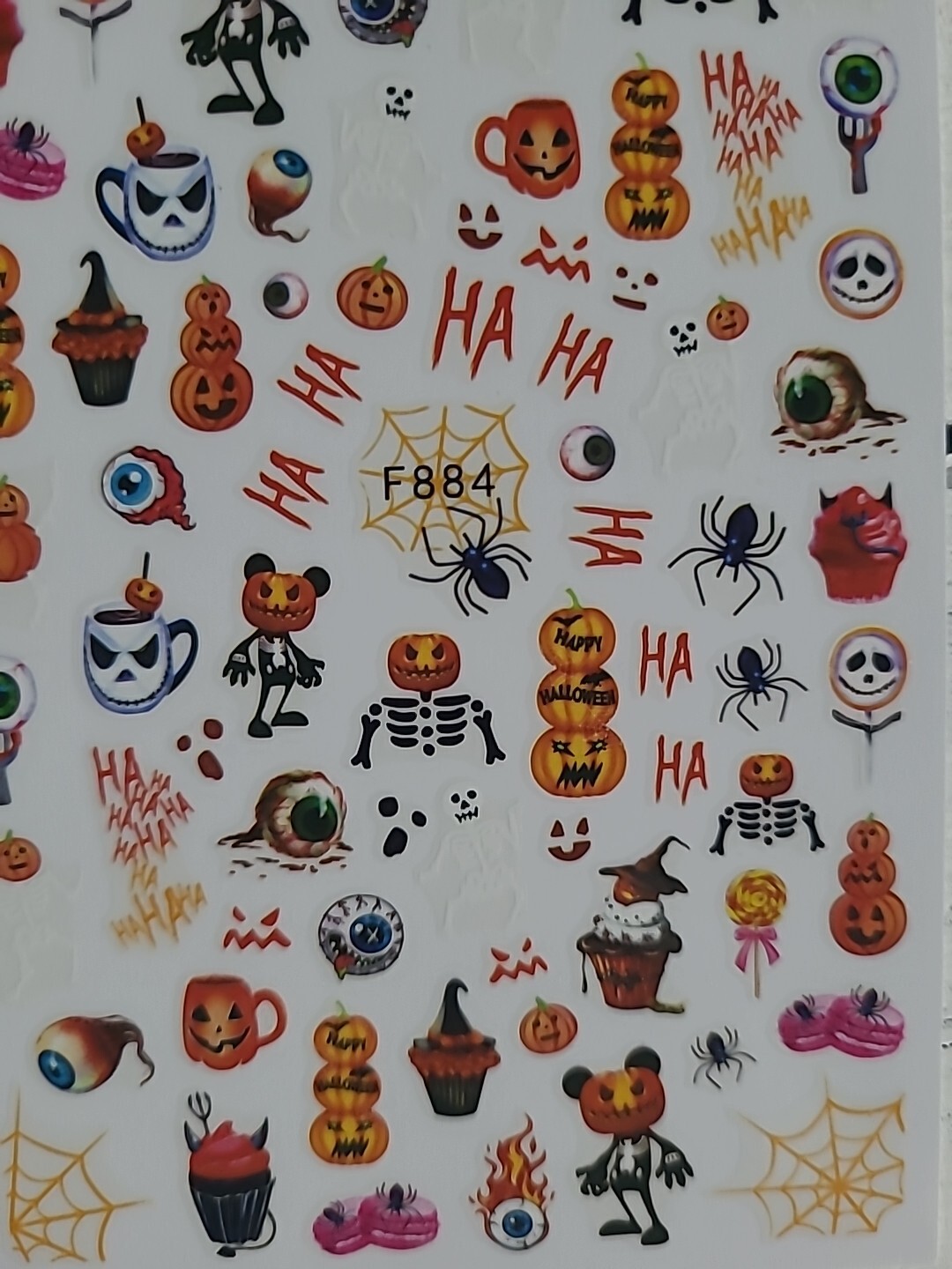 Halloween, Mickey Mouse, Nitemare before Christmas, Nail Art Stickers