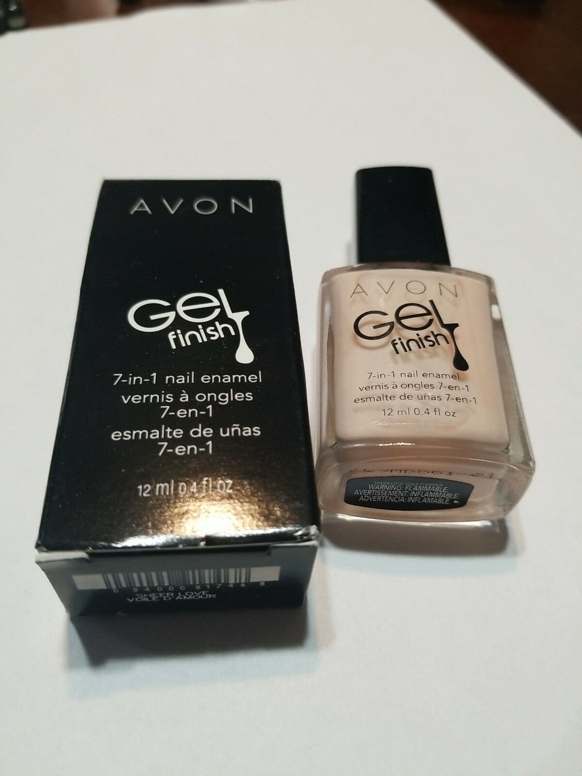 AVON Gel Finish 7-in-1 Nail Enamel ~ SHEER LOVE ~ NEW in BOX