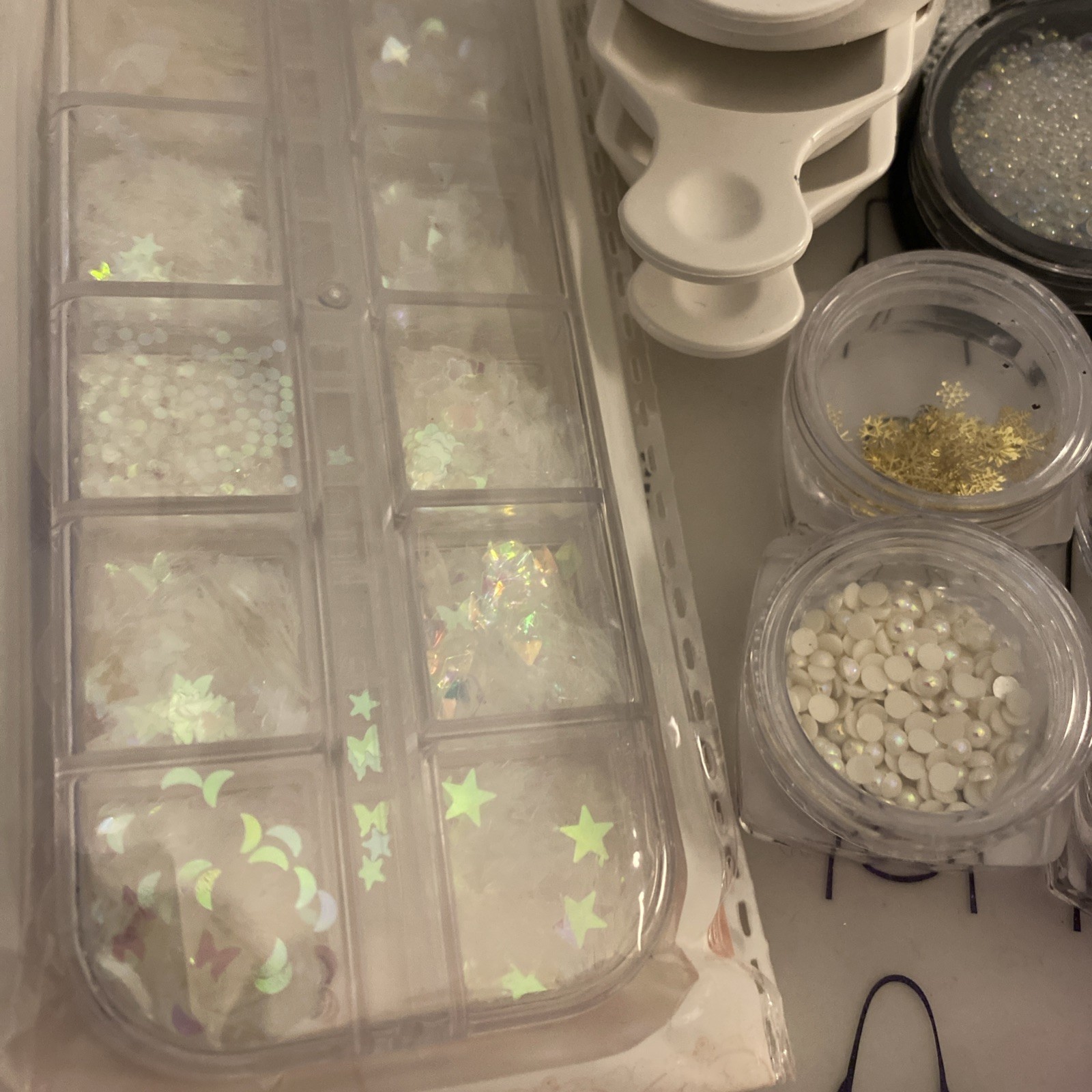 Nail Decoration Pots Alloy Shapes Embellishments Pearl’s Glass crystal & extras