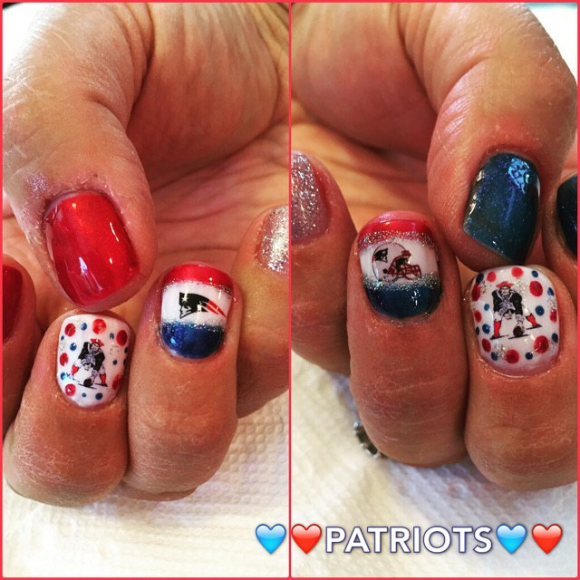 New England Patriots Nail Art Stickers Transfers Decals Set of 48 – A1310