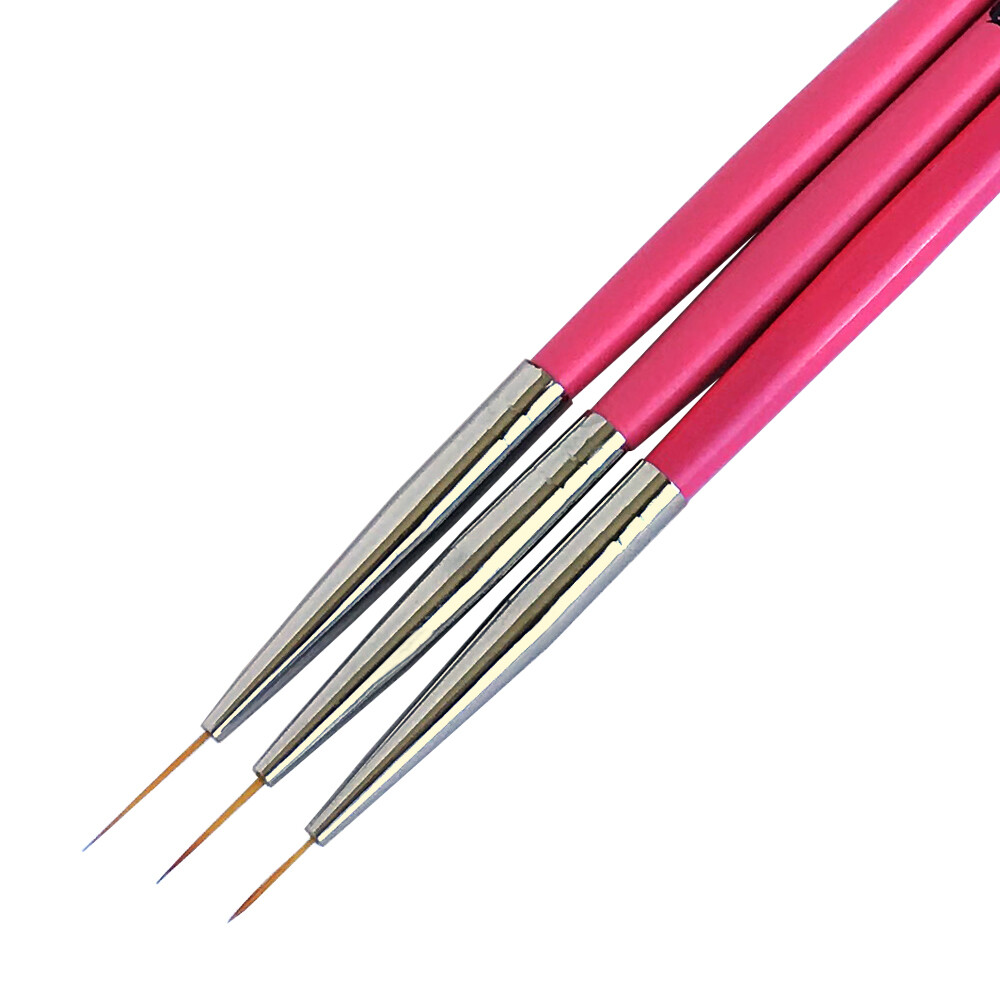 Winstonia Nail Art Brush Fine Thin Precise Line Detailer Brush Set BERRY WINE