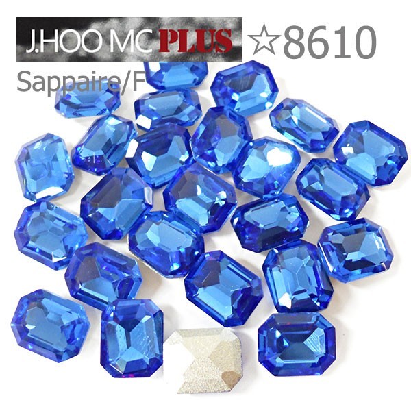 J.HOO Crystal 8610 Octagon V-Cut Fancy Rhinestones 10×8mm Nail Art (6pcs)
