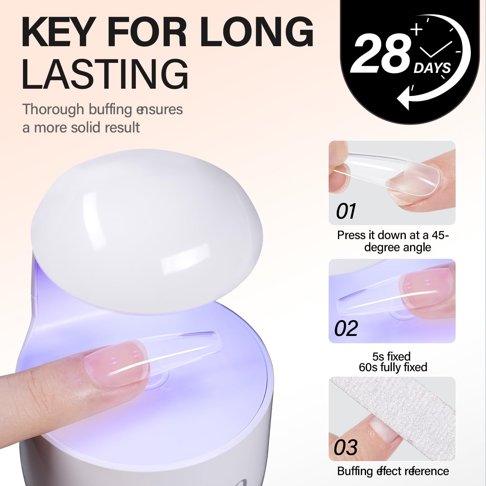 Strong Nail Gel Adhesive for Tips – Professional Acrylic & Soft Nails, UV/LED Cu