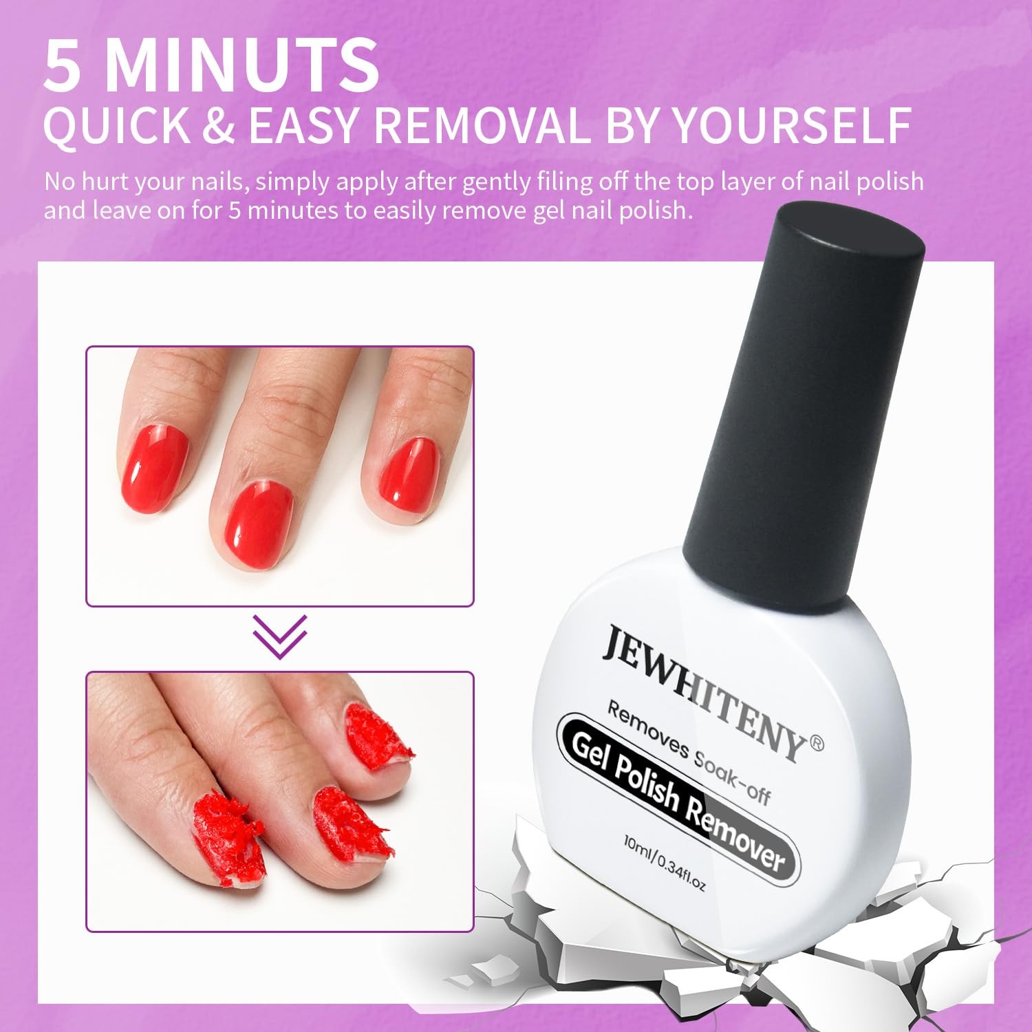 JEWHITENY Gel Nail Polish Remover Clear