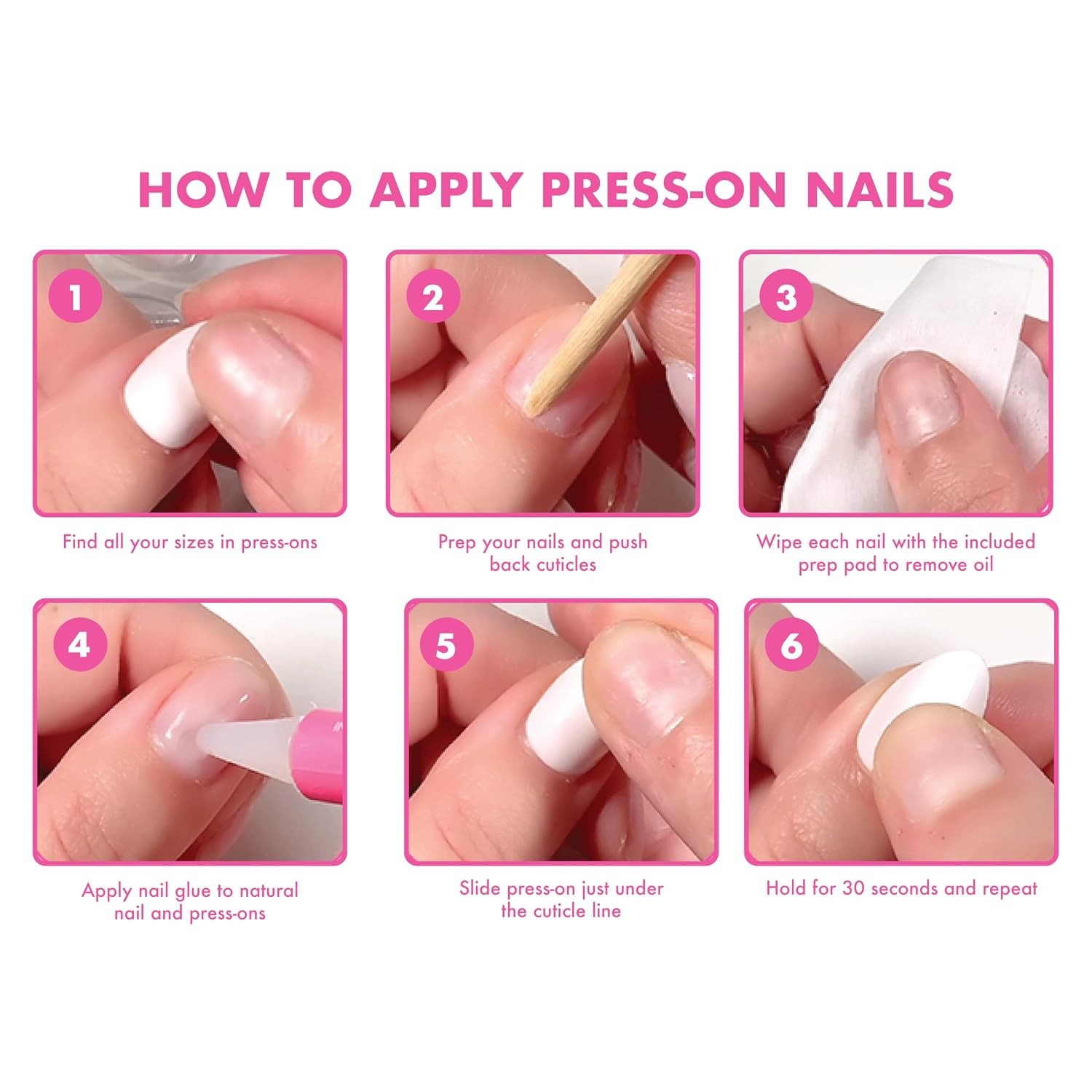 Instant Mani Press-On Nails, BP, Medium, Almond | Salon-quality glue-on manicure