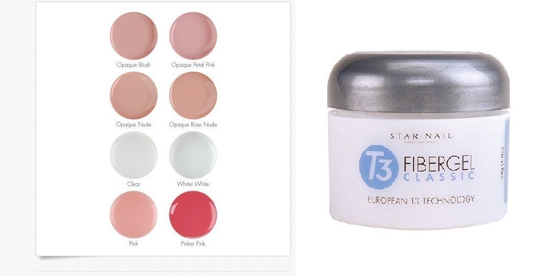 Star Nail T3 Fiber Gel Classic European flexible sculpting gel 8 colors 1oz(28g)
