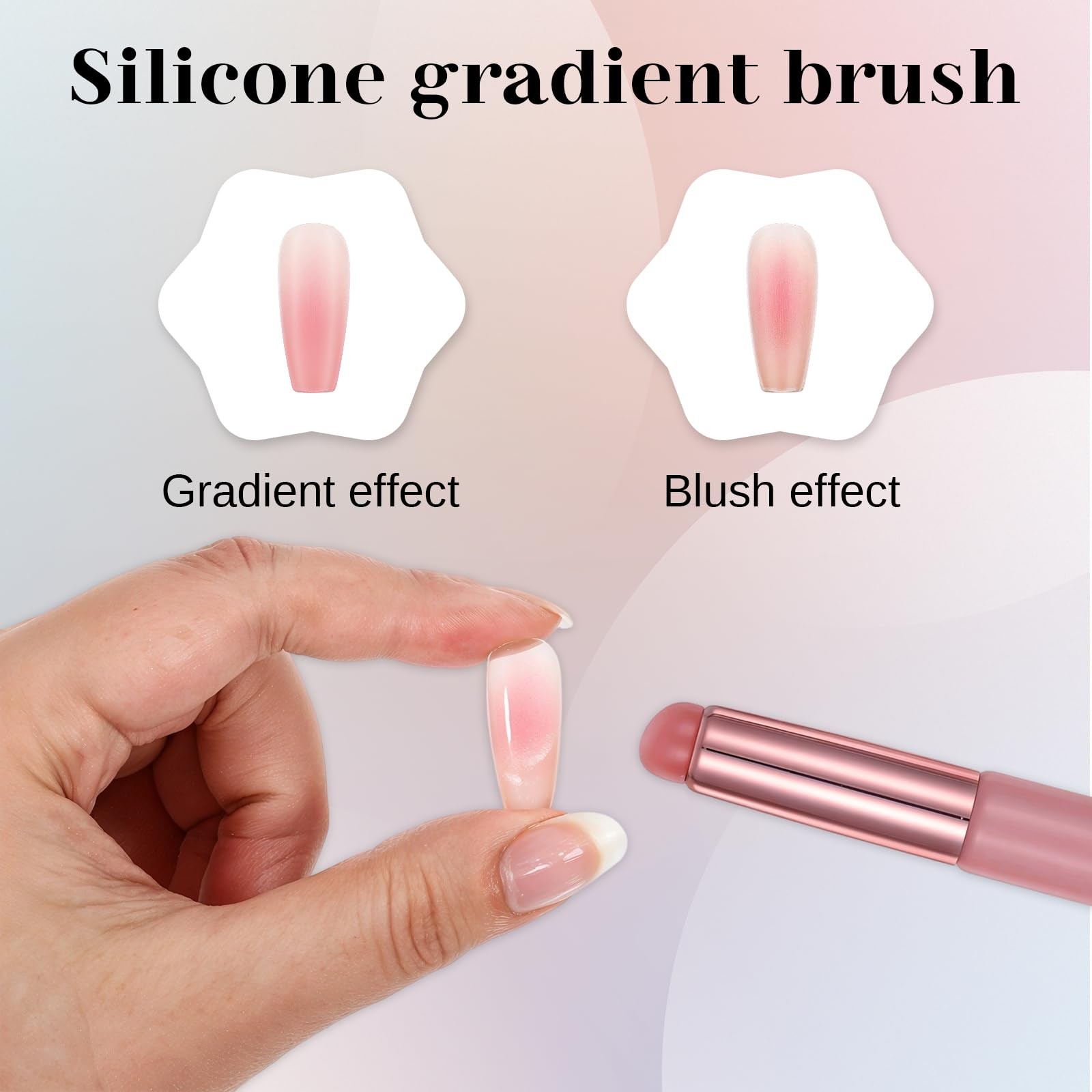 5 Pcs Silicone Nail Brushes, Ombre Nail Brush, Nails Design Brushes, for Grad…