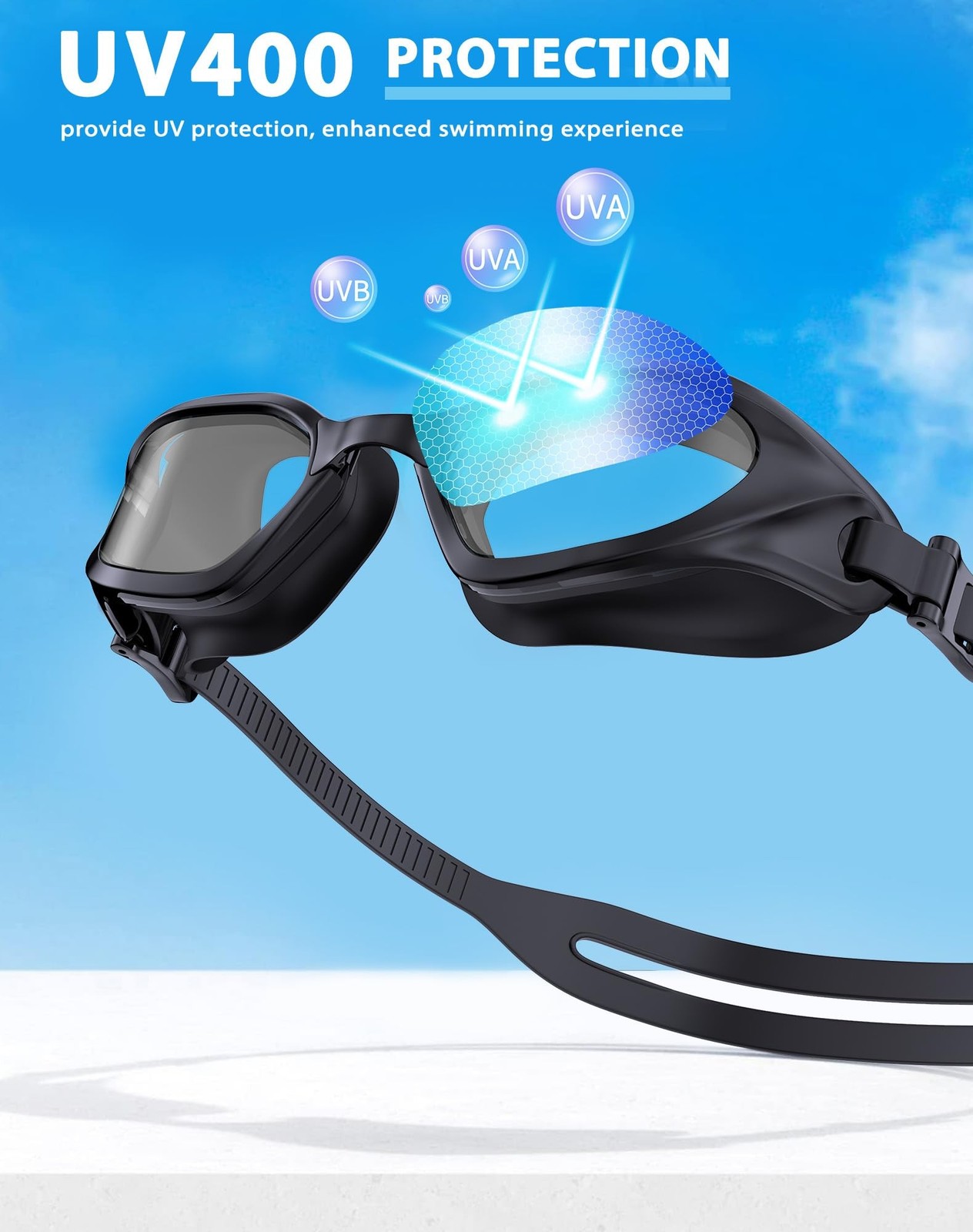 Swim Goggles, Unisex Adult Swimming Goggles Anti Fog Anti UV No Lea… Fast Ship