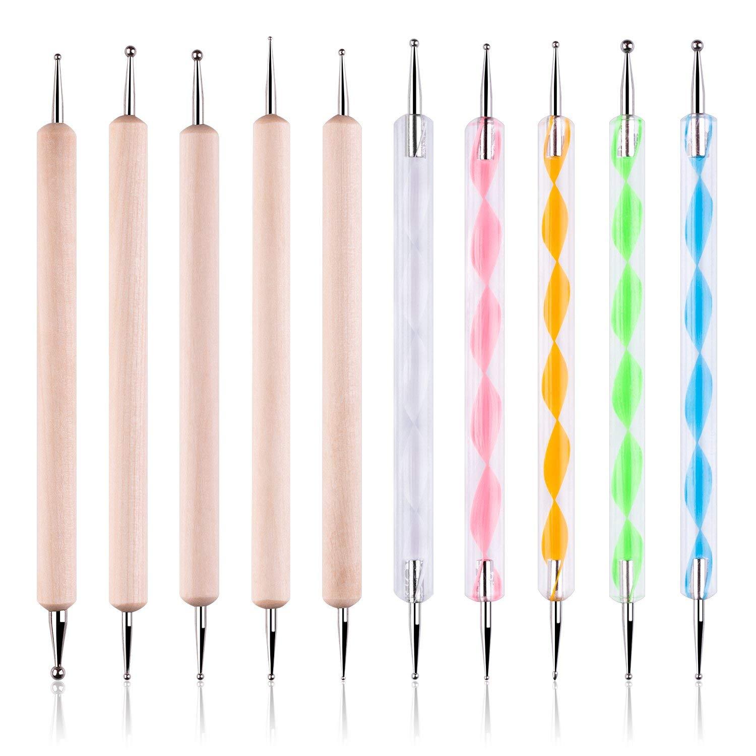 10PCS Dotting Tools Set for Nail Art, Embossing Stylus for Painting US FAST