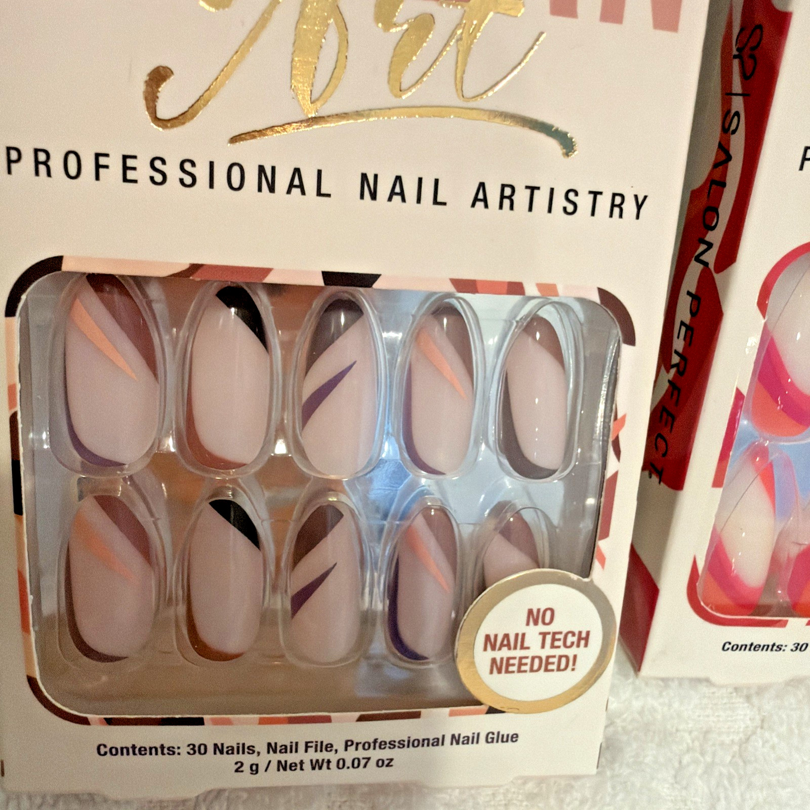 Set Of 2 Modern Nostalgia & Modern Art Salon Perfect Nails SEALED NEW With Glue