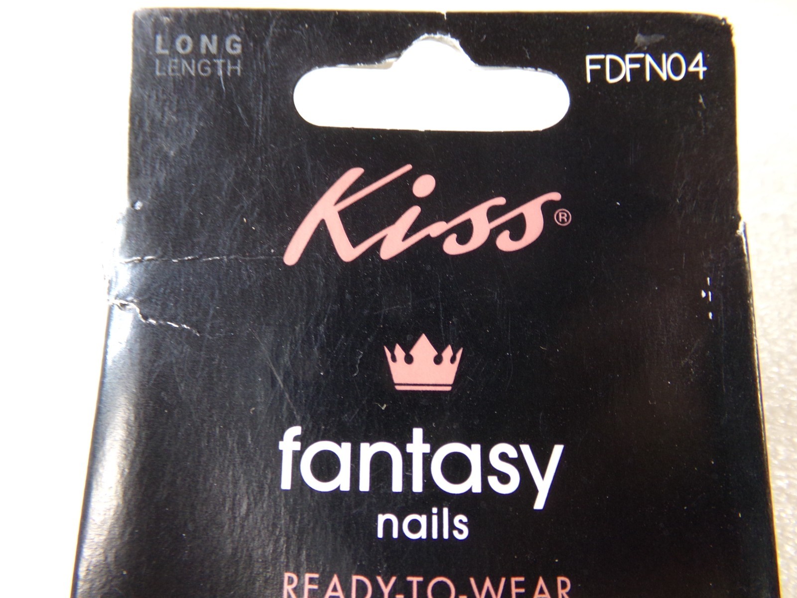 Kiss Fantasy Artificial Nail Long Rainbow Pastel French with Glitter
