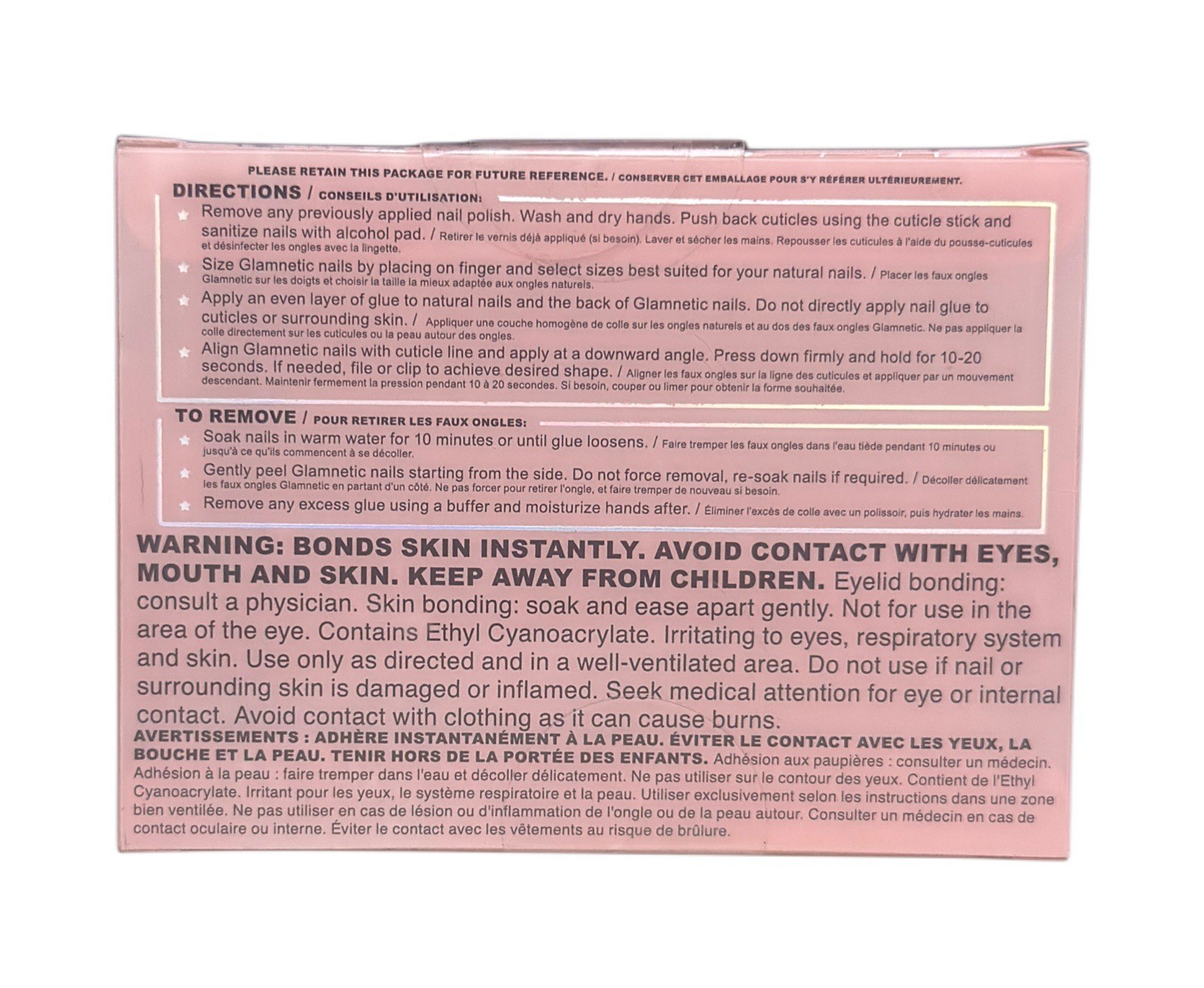 Glamnetic Stardust Medium Holographic Almond Press-On Nails Vintage Pkg ~ SEALED