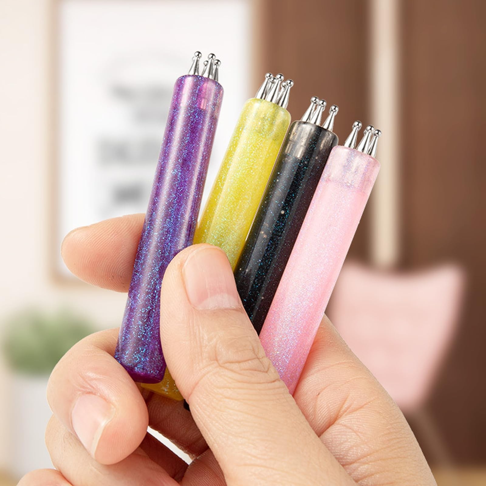 5 Petal Flower Nail Dotting Pen Set – 4PCS Flower Dotting Tools Nail Art, Nai…