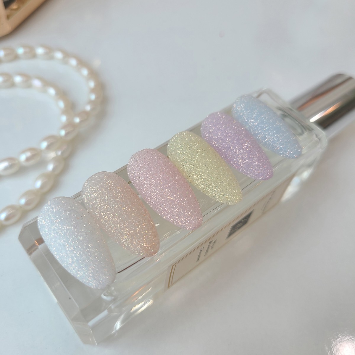 Bonnie B Wedding Nail Glitter Peach Gold Pearl Shimmer Fine Nail Art Powder