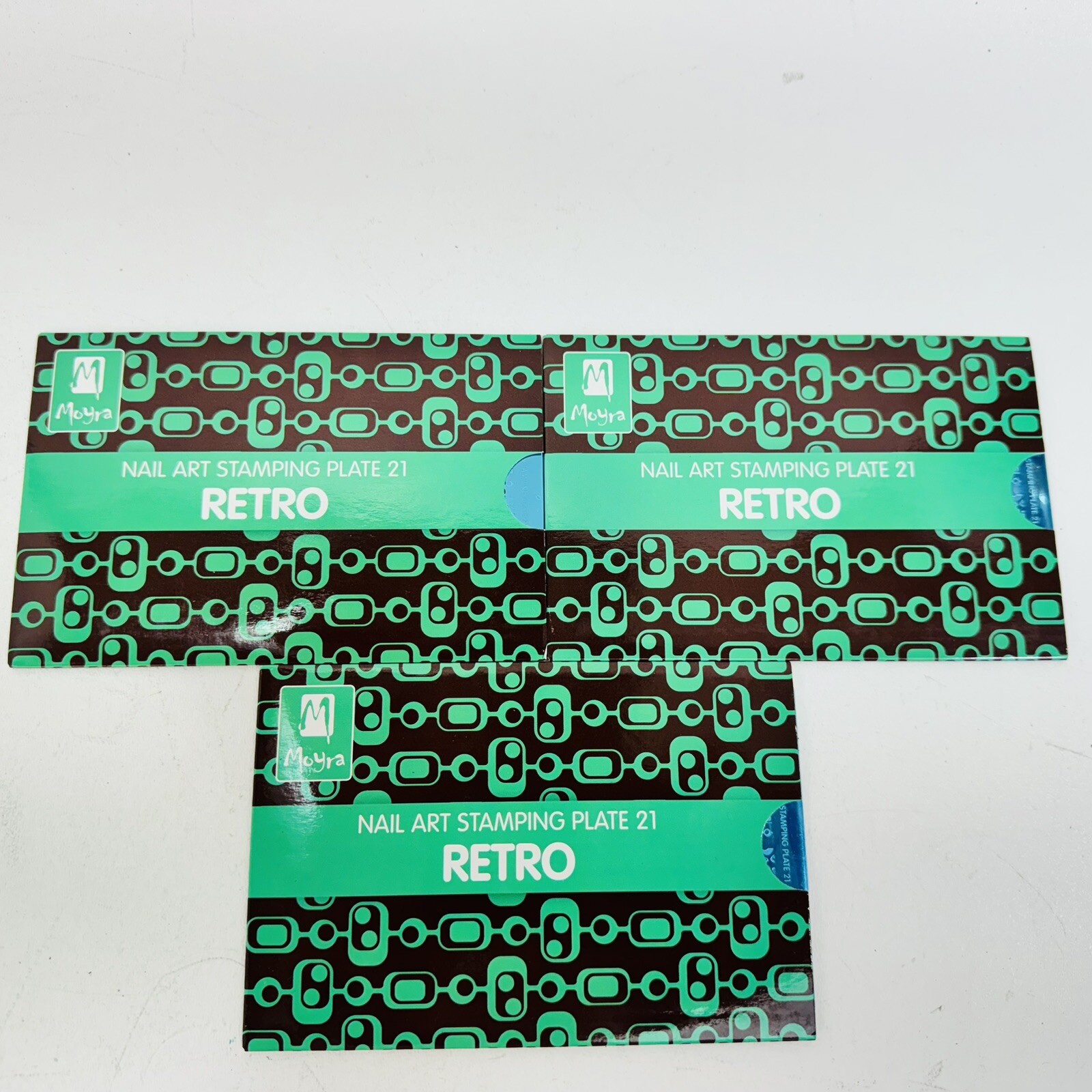 3 PACK – Moyra Stamping Plate Nail Art Accessories plate 21 / RETRO