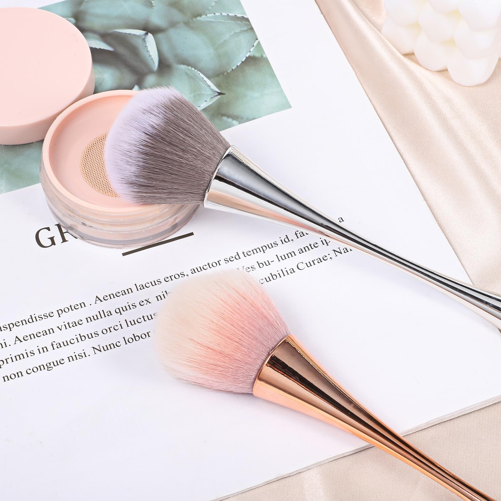 3 Pcs Nail Art Dust Brush Acrylic Brush Loose Nail Cosmetics Brush for Nail Dust