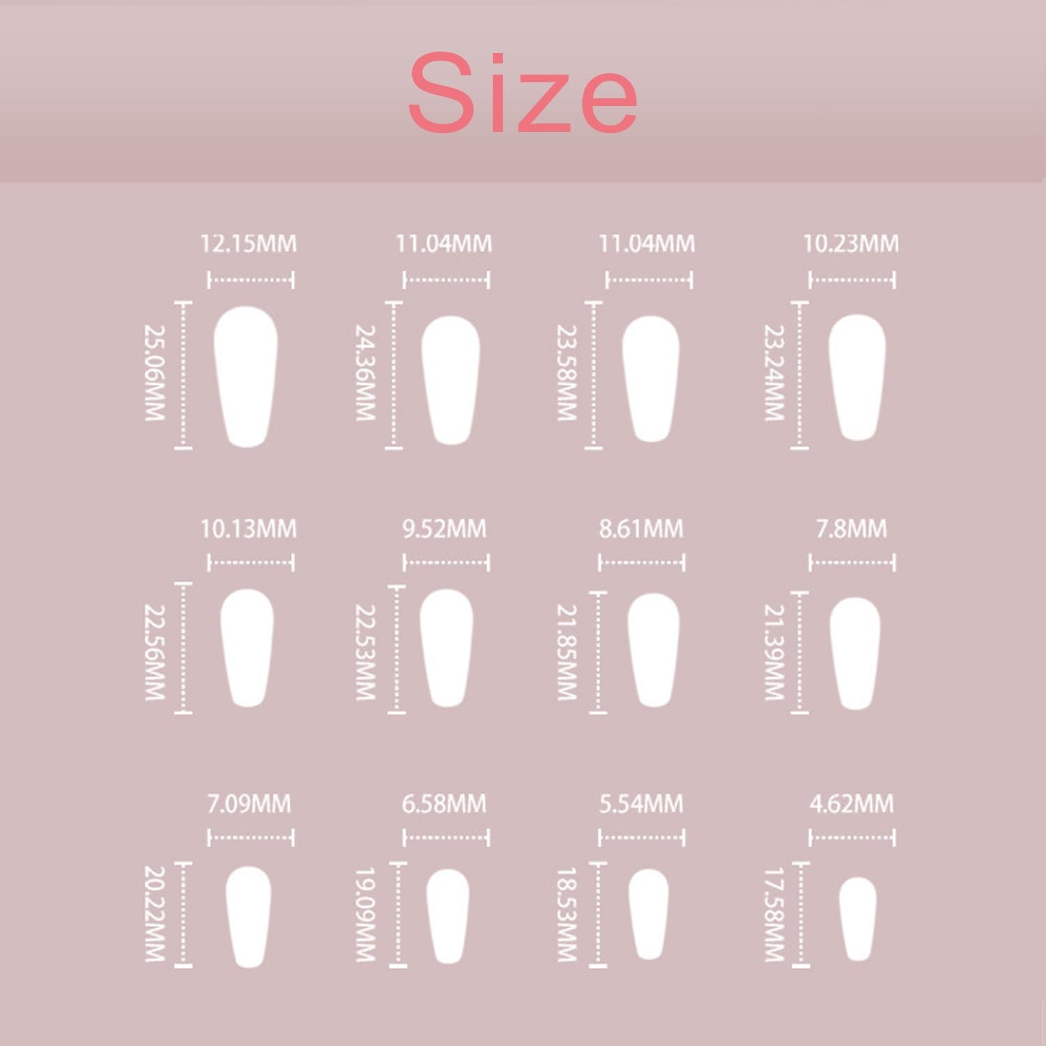 Blue French Tip Press on Nails Square Medium Length,Full Cover Reusable Coffi…