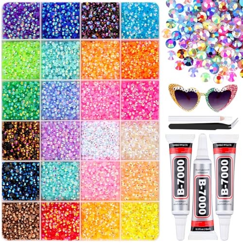 BELLEBOOST 35000Pcs Jelly Large Pack + 3Pcs Glue Jelly Multicolored 3mm