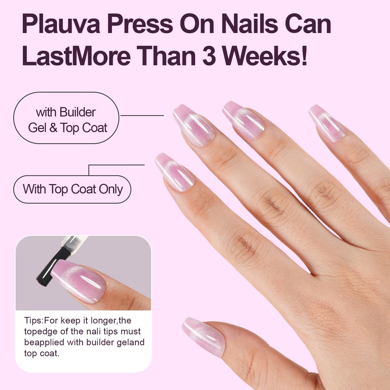 Durable Cat Eye Glitter Press On Nails – 150Pcs in 15 Sizes for Effortless Style