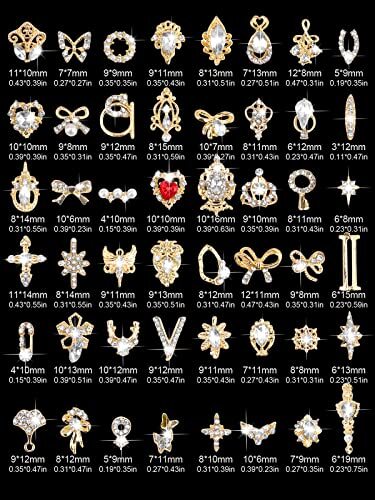48 PCS 3D Nails Art Rhinestones Luxury Shiny Nail Diamonds 48Pcs/Bag