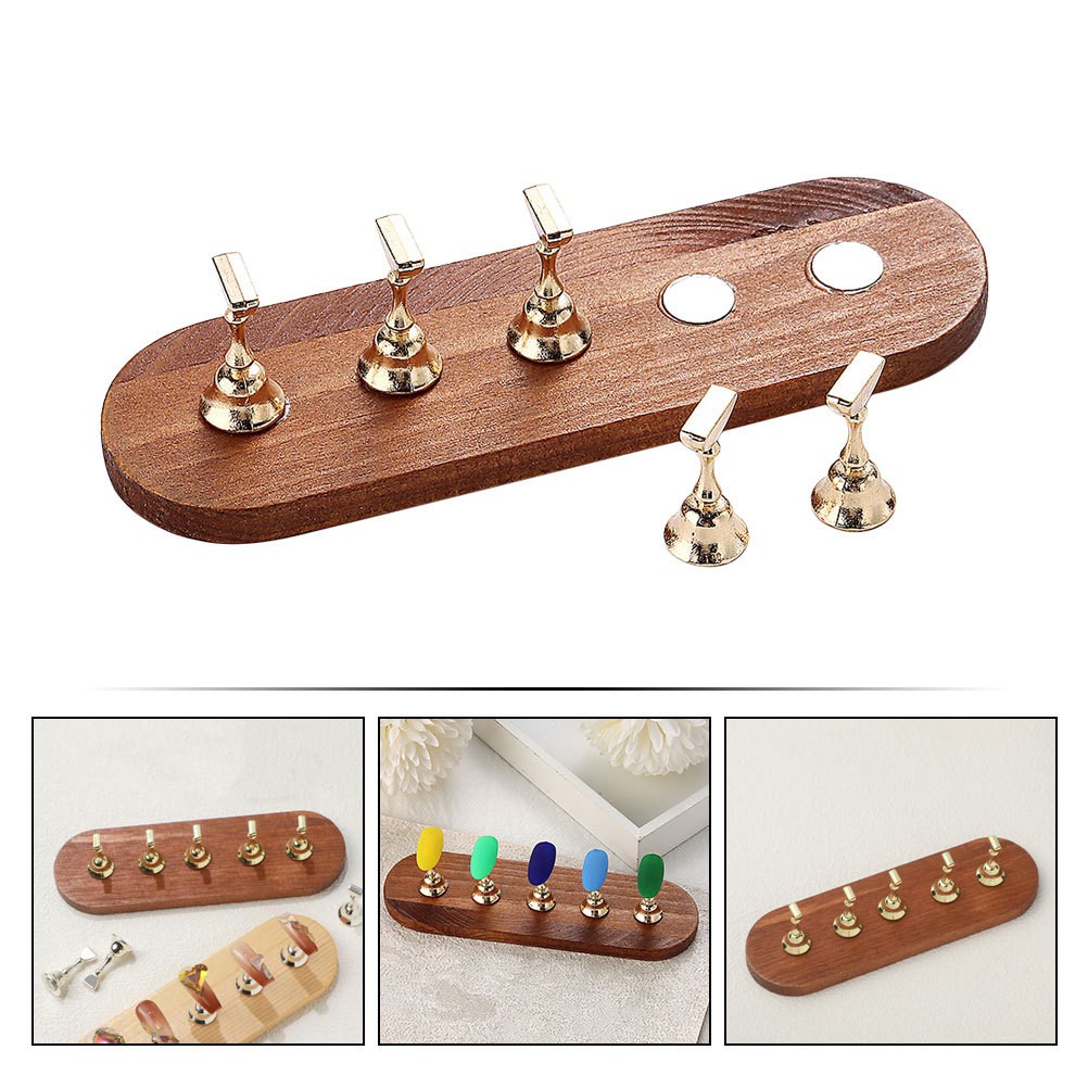 Nail Art Props Press on Nails Display Holder Hand for Practice Manicure Plate