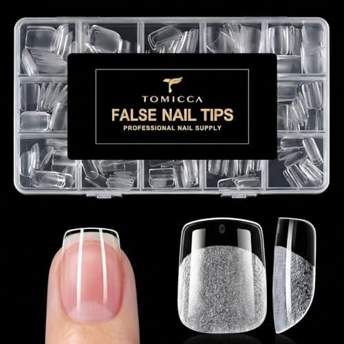 Extra Short Square Nail Tips 240Pcs Ultra Matte-Extra Short Square Nail Tips