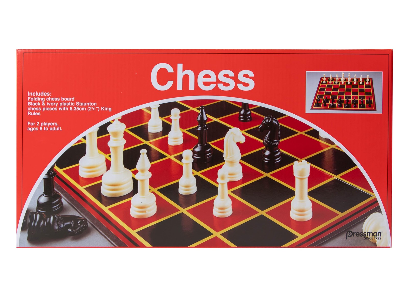 Chess – with Folding Board and Full Size Pieces by Standart,