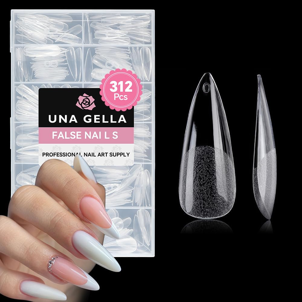 Toe Nail Tips 312 Pcs Square round Full Cover Fake Toe Nails Press on Clear 15 S