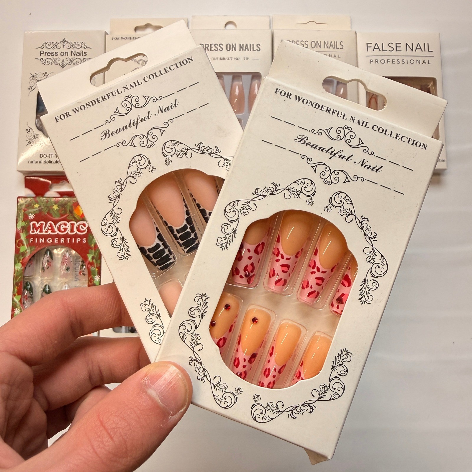 Lot of 10 Pack of 24 New False Press On Nails Assorted Designs and Colors №N9